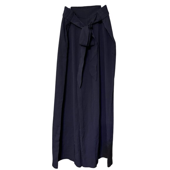 Halara Wide Leg Flowy Pants With Tie Waist Black XL - Picture 2 of 2